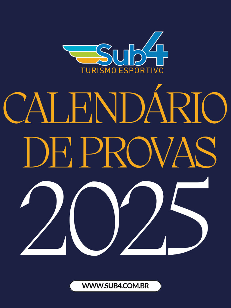 Calendário de Corridas 2025 Sub4 | PDF