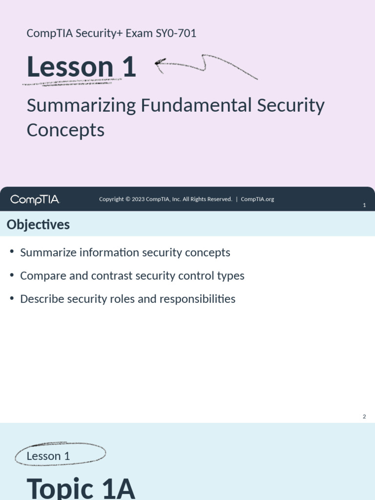 Security Concepts for CompTIA Security+ | PDF | Information Security ...