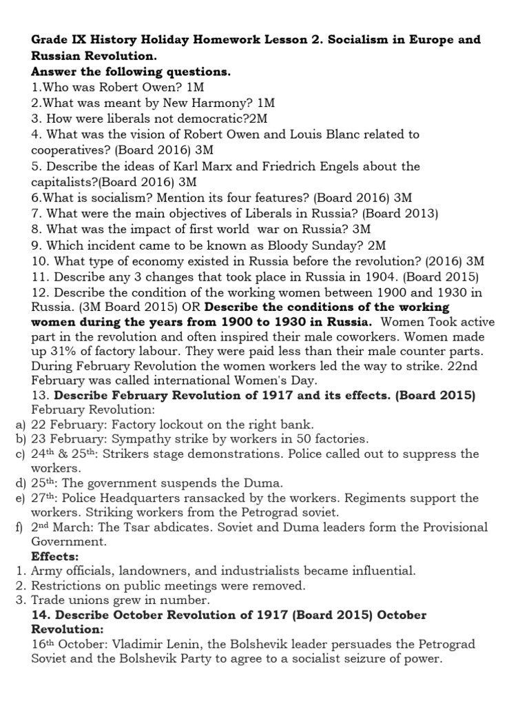 History Diwali Holiday Homework | PDF | Bolsheviks | Joseph Stalin