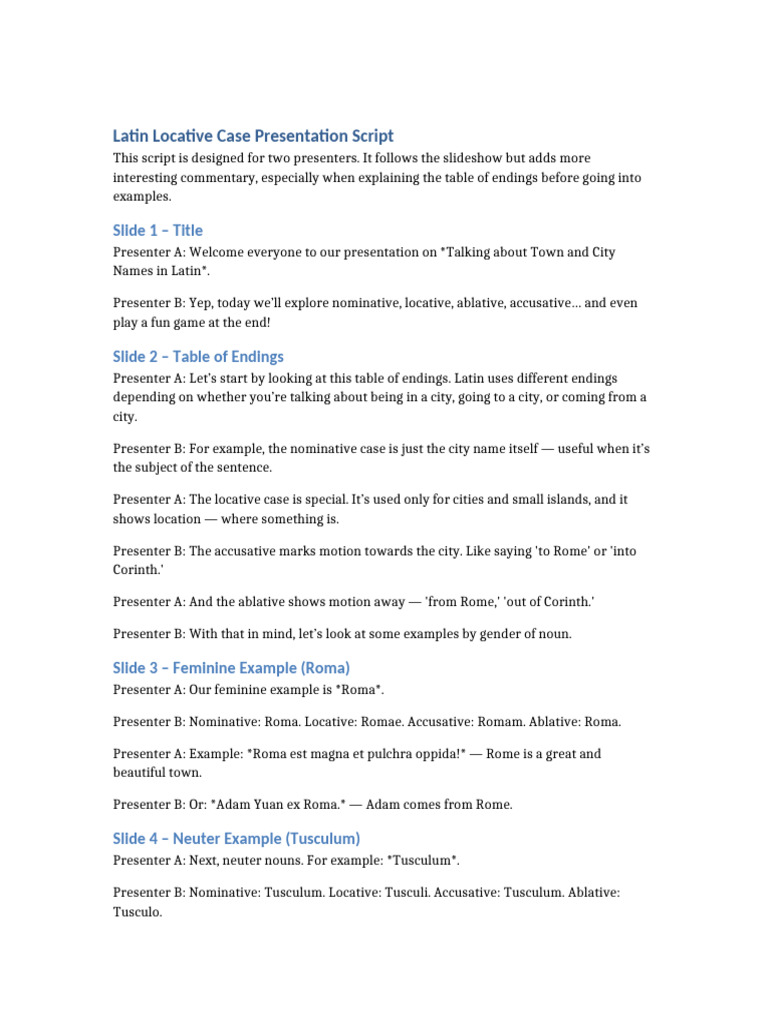 Latin Locative Script (1) | PDF | Linguistic Morphology | Linguistics