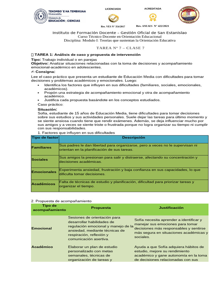 Tarea 7 - Clase 7 | PDF | Las emociones | Maestros