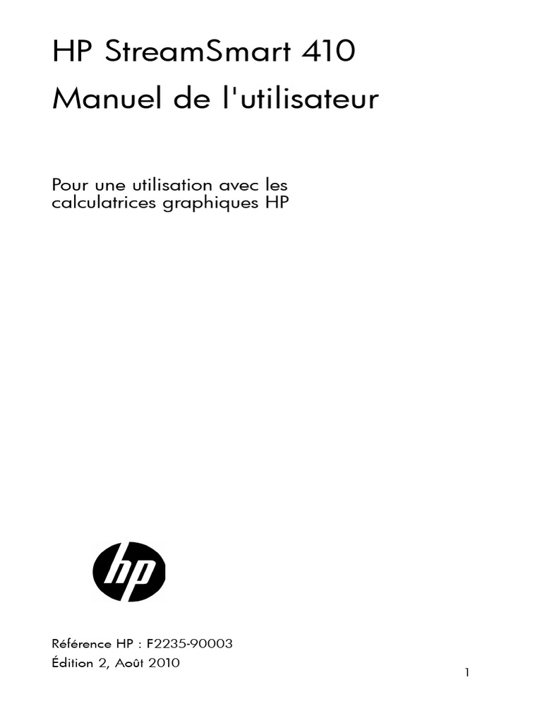 Manuel utilisateur HP StreamSmart 410 | PDF | Hewlett Packard | Capture ...