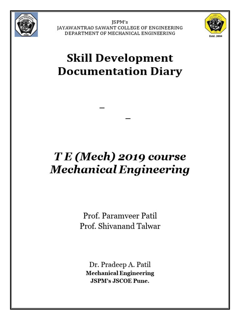 Mechanical Engineering Skill Development Diary | PDF | Composite ...