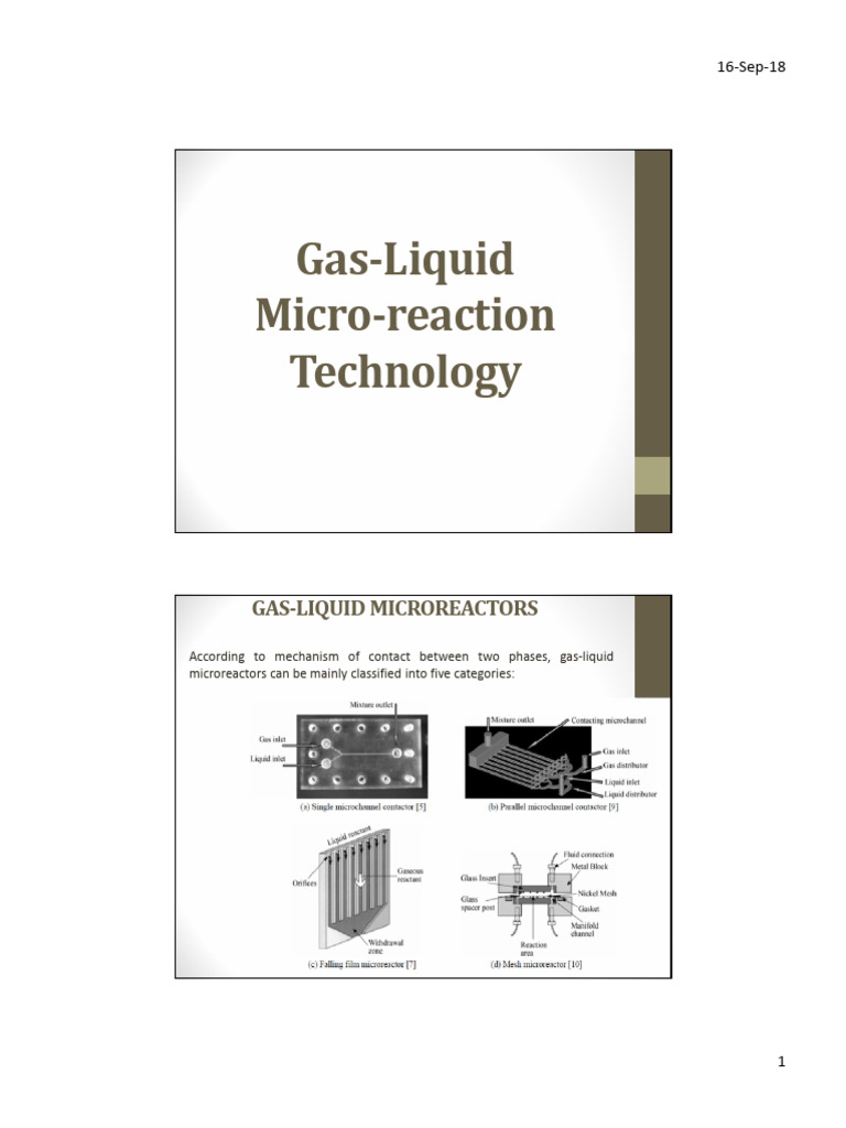 Gas-Liquid Microreaction Technology | PDF | Liquids | Chemical Reactor
