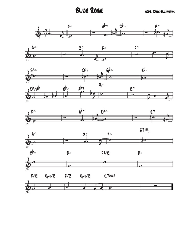 Blue Rose Score | PDF