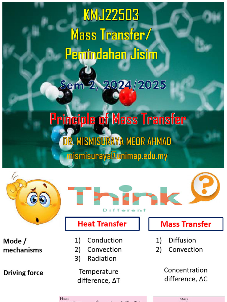Mass Transfer Principles and Mechanisms | PDF | Diffusion | Mass Transfer