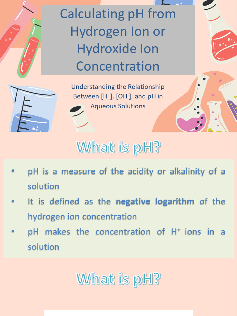 pH, H+, and OH- Relationship Explained | PDF