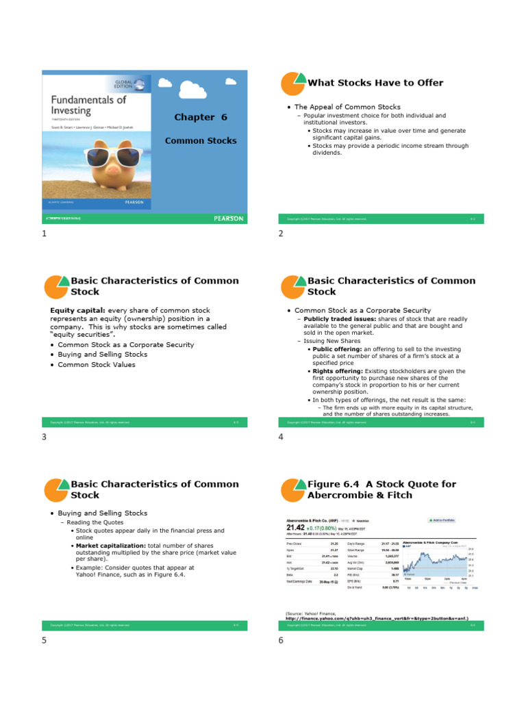 Understanding Common Stocks and Dividends | PDF | Dividend | Investing