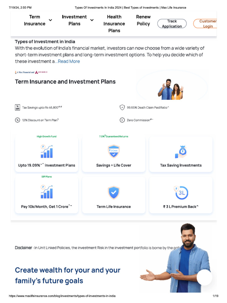 Types of Investment | PDF