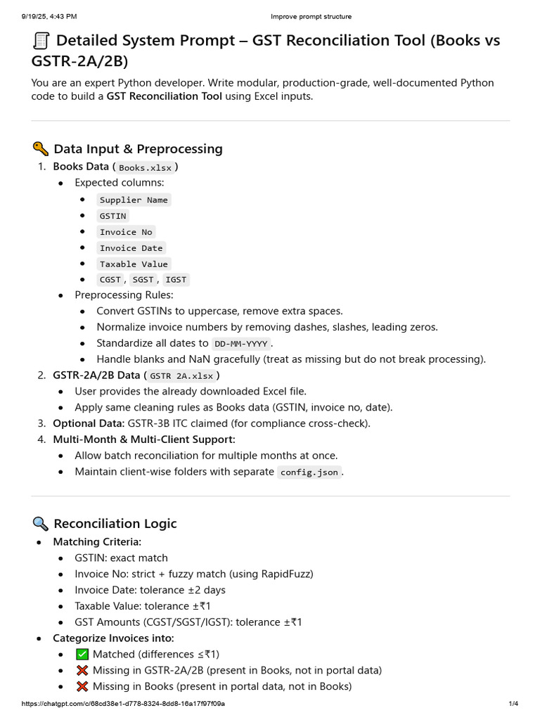 GST Reconciliation Tool: Python Guide | PDF | Invoice | Microsoft Excel