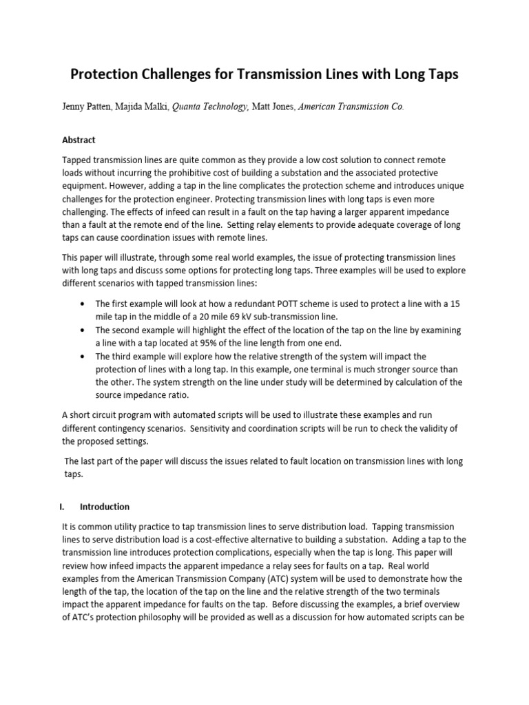 Protection - Challenges - For - Transmission - Lines - With - Long ...