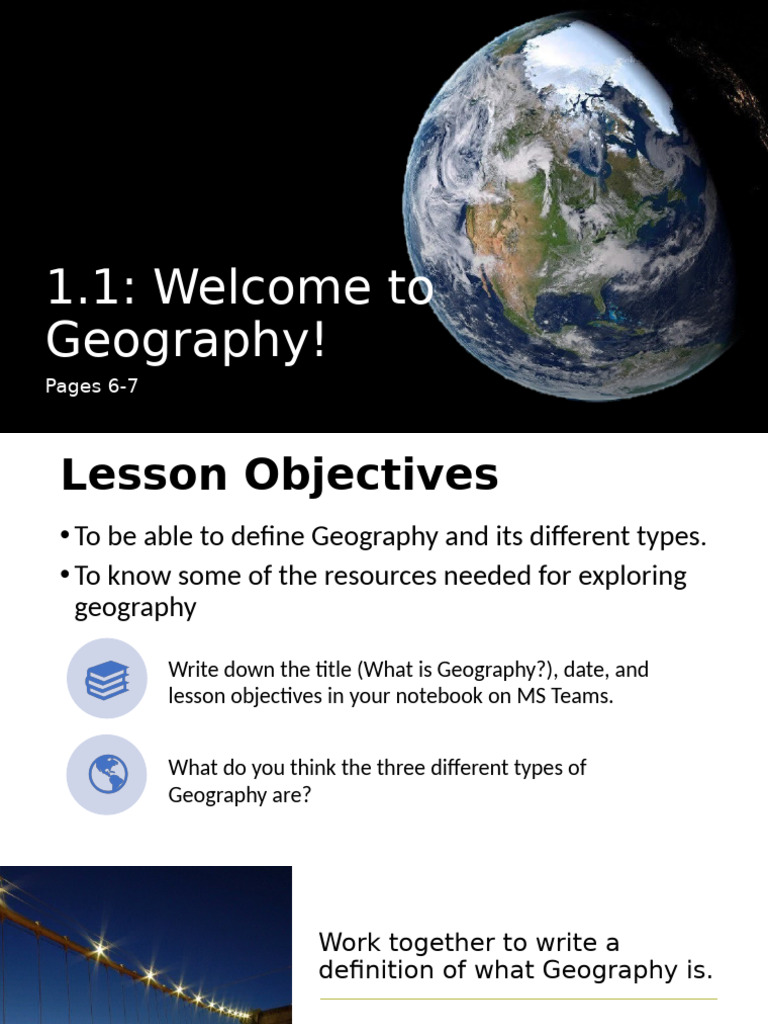 1.1 Welcome To Geography | PDF | Earth | Geography