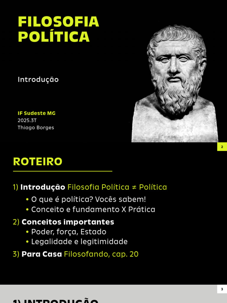 Introdução à Filosofia Política | PDF | Estado | Poder (social e político)