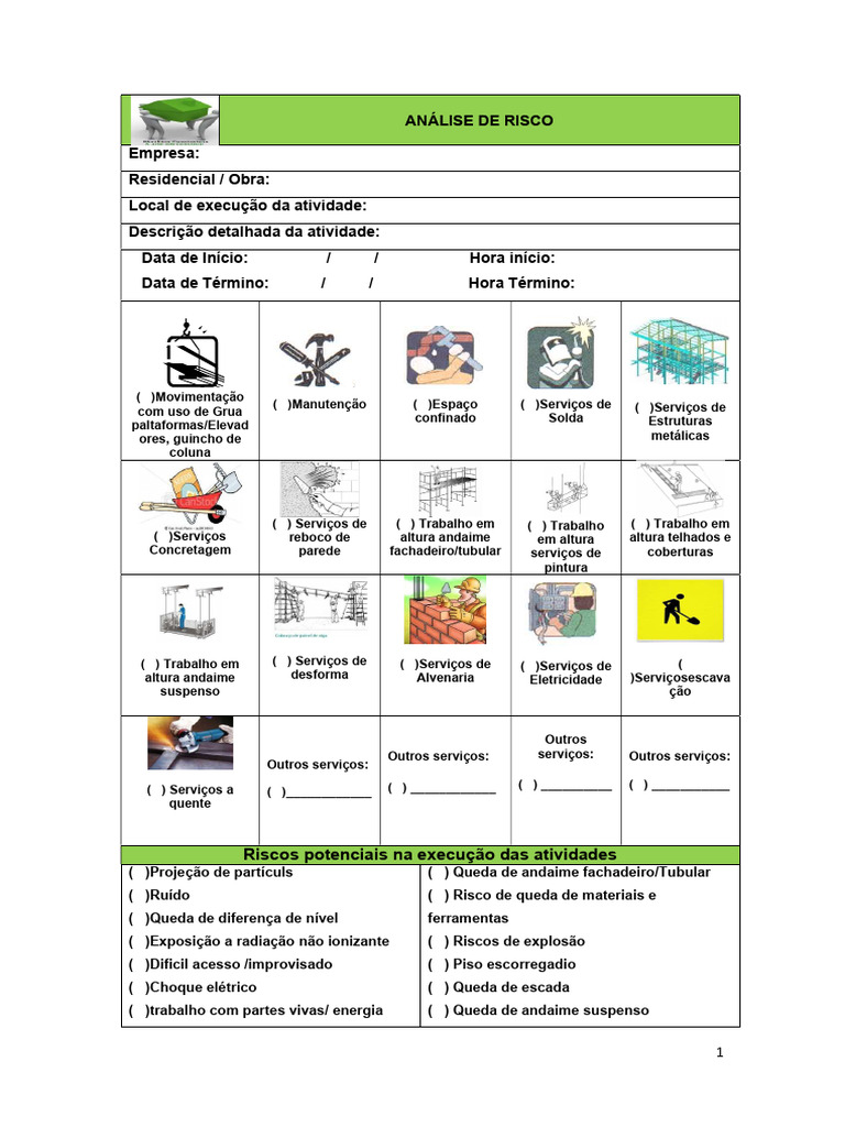 Análise de Risco em Obras e Serviços | PDF