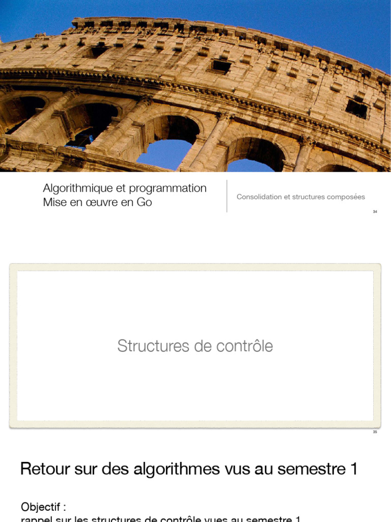 Algorithmes et structures en Go | PDF | Structure de contrôle ...