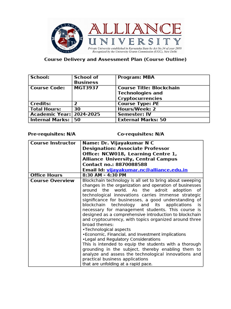 CDAP MBA IV Crypto&Blockchains | PDF | Leadership