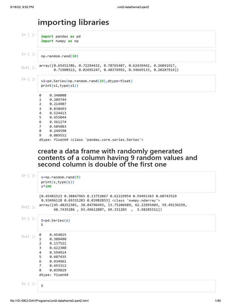 Unit2 Dataframe2 Part2 (CH 5) | PDF | Boolean Data Type | Software ...