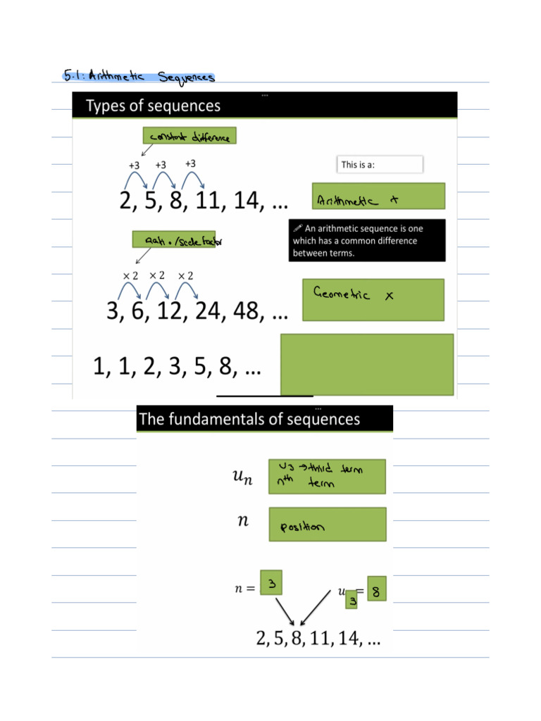 Arithmetic and Geometric Sequences Guide | PDF | Mathematical Analysis ...