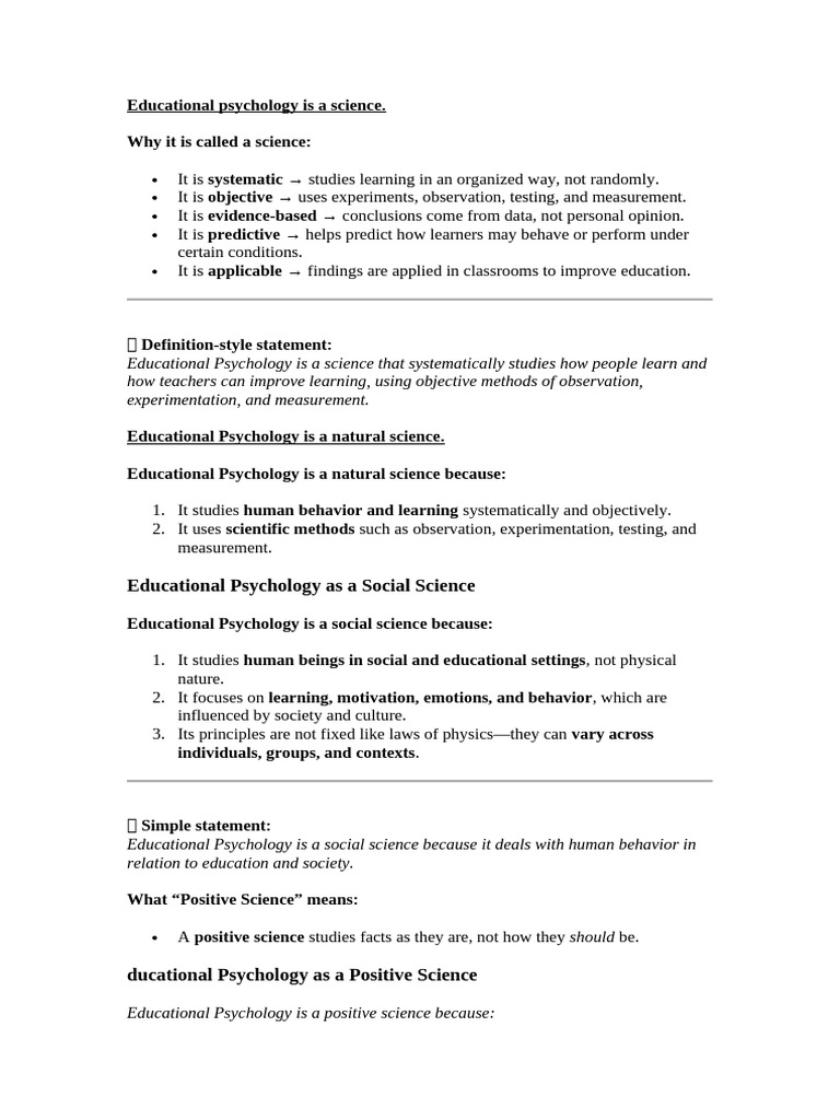 psycology | PDF | Educational Psychology | Learning