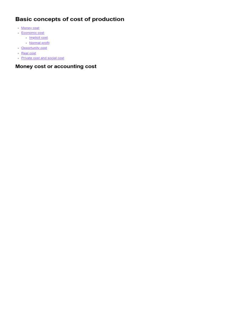Cost and Revenue Analysis - Final | PDF | Average Cost | Marginal Cost