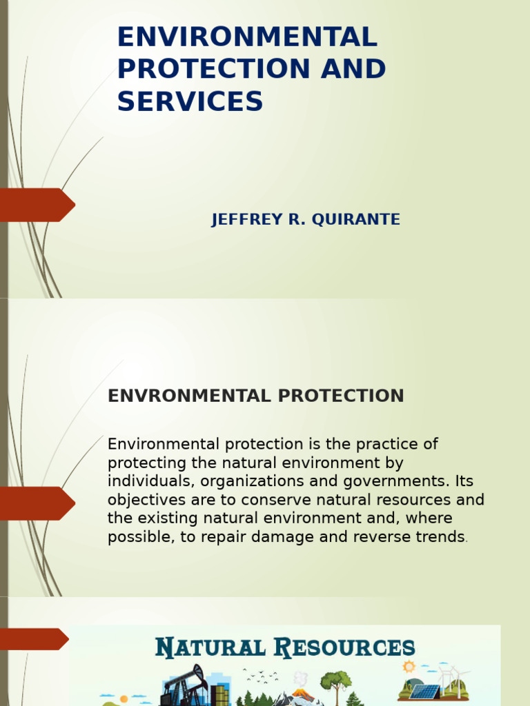 Environmental Protection and Services | PDF