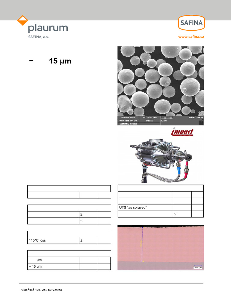 Datasheet2017 Cu - Powder 38+15 CU250 | PDF