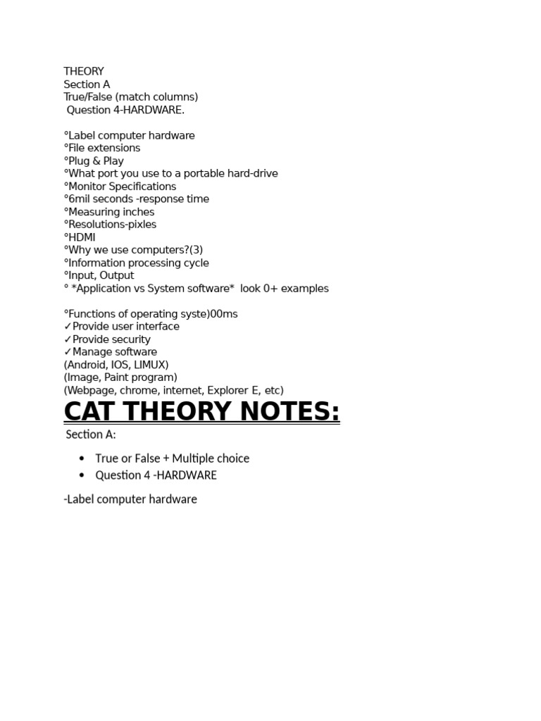 Cat Theory Notes | PDF