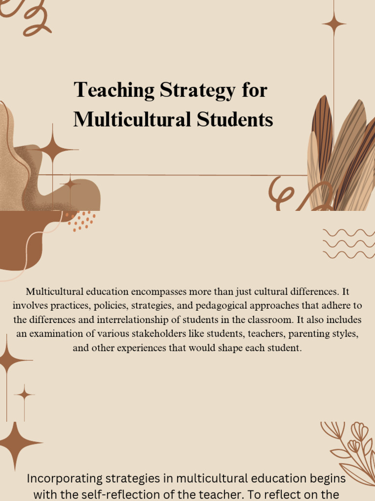 Effective Strategies for Multicultural Education | PDF | Teachers ...