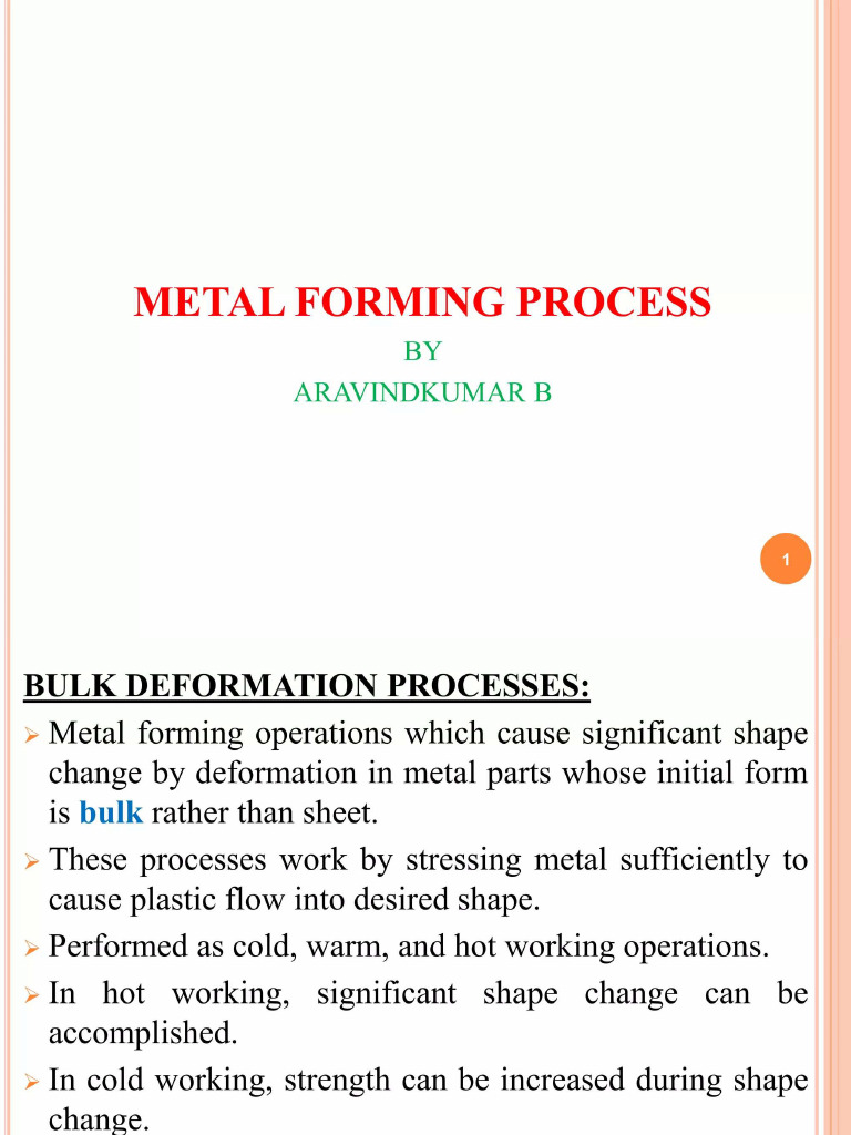 Metal Forming Process | PDF