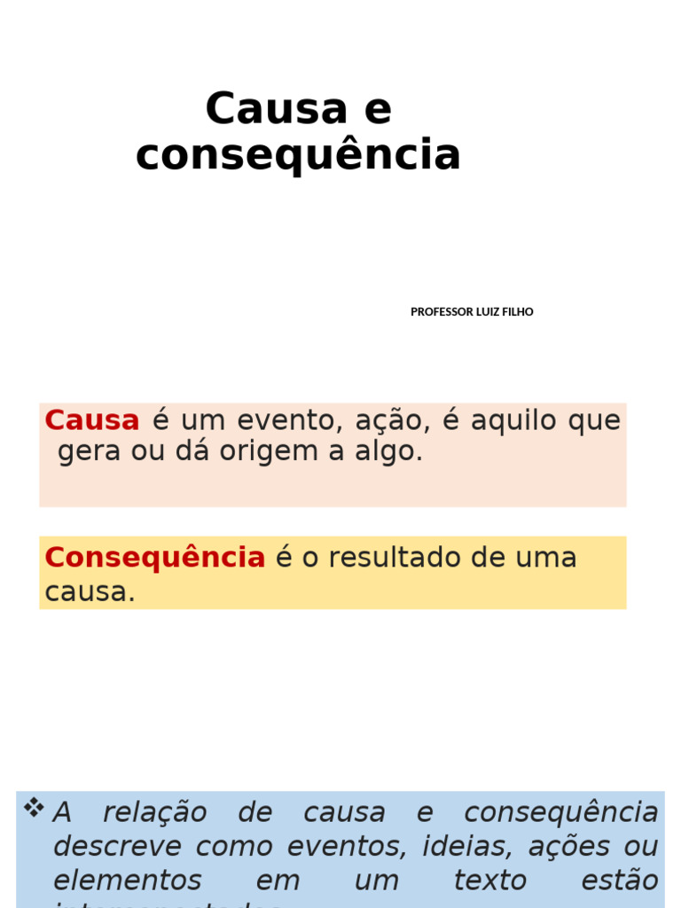 Relação de Causa e Consequência | PDF