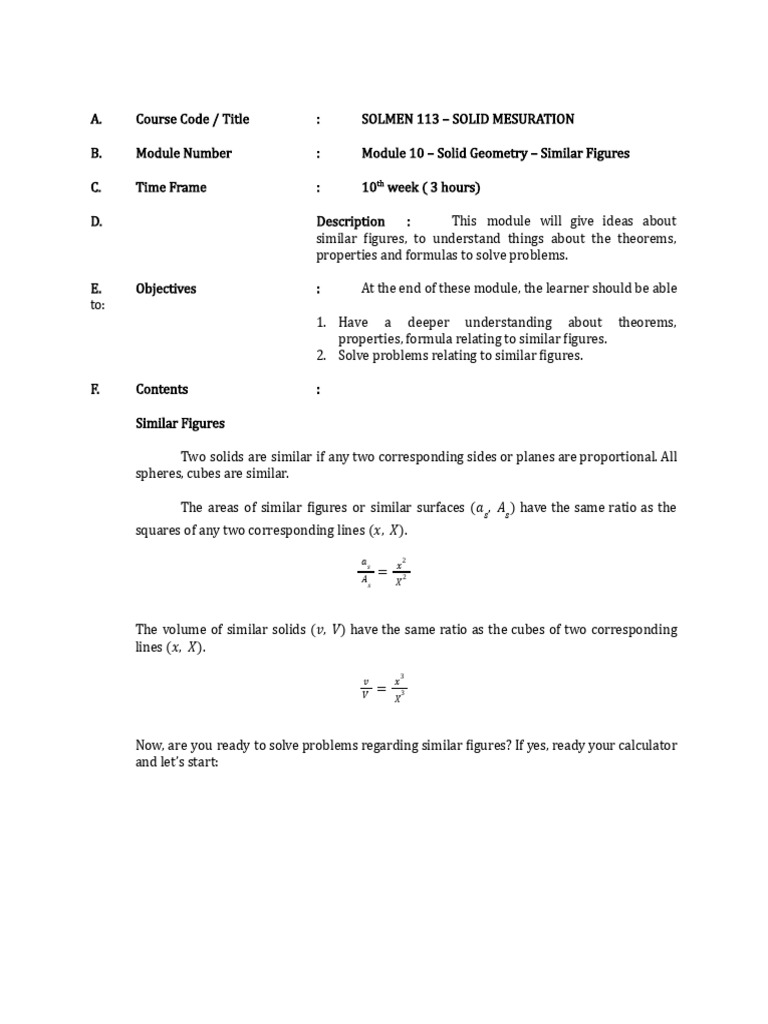 Understanding Similar Figures in Geometry | PDF | Geometry | Area
