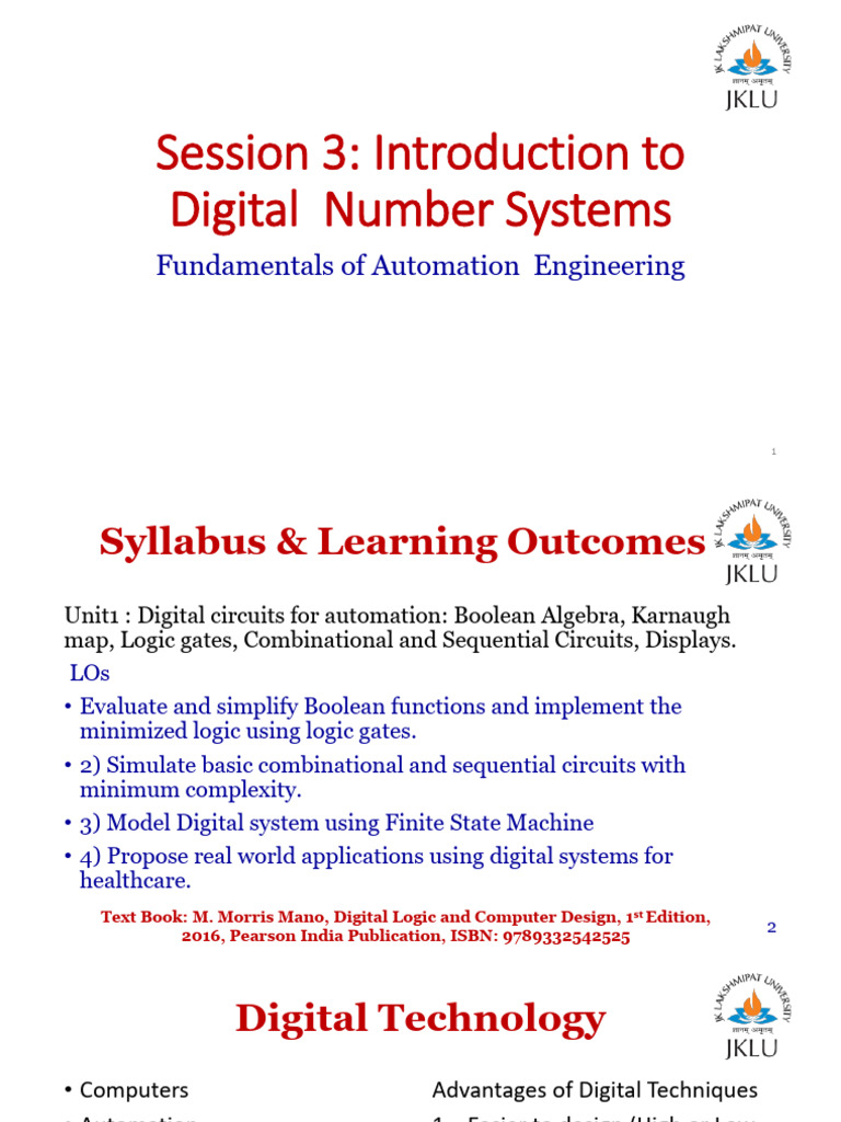 Digital Number Systems in Automation | PDF | Digital Electronics ...