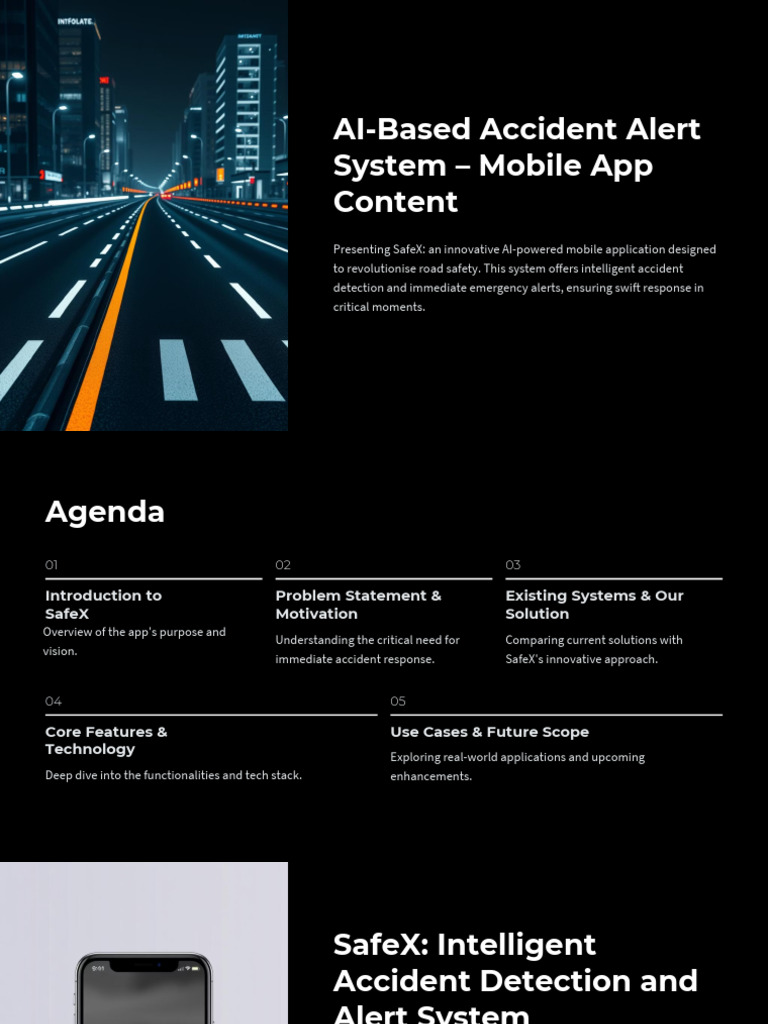 AI Accident Alert System: SafeX App | PDF | Artificial Intelligence ...