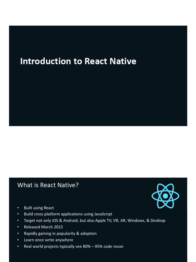 Comprehensive Guide to React Native | PDF | Mobile App | Software