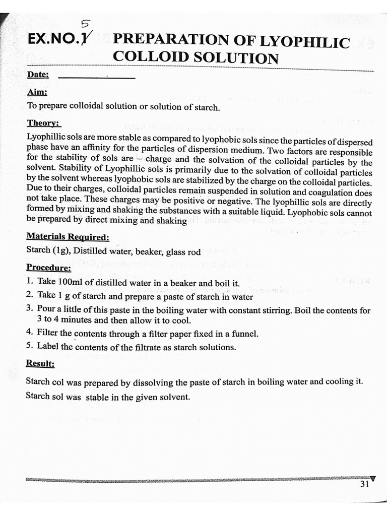 Chemistry Record Exp No 5 - 11 | PDF