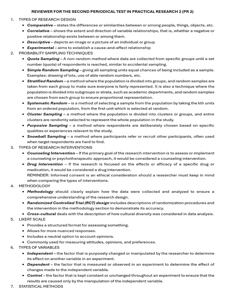 Research Design and Methodology Guide | PDF | Sampling (Statistics) | P ...