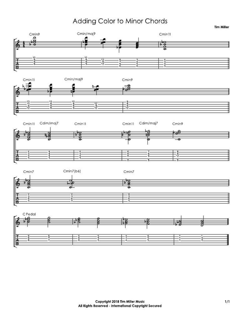 Adding Color To Minor Chords | PDF