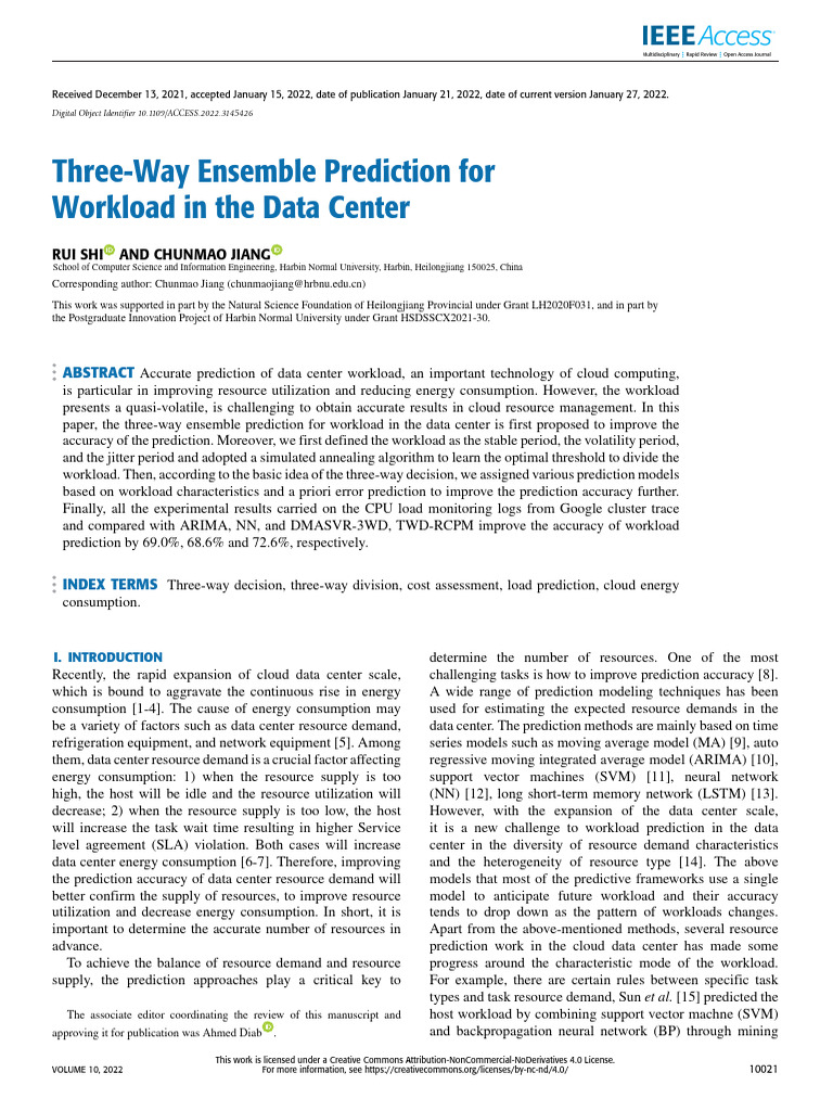 9 IEEE Three-Way Ensemble Prediction For Workload in The Data Center ...
