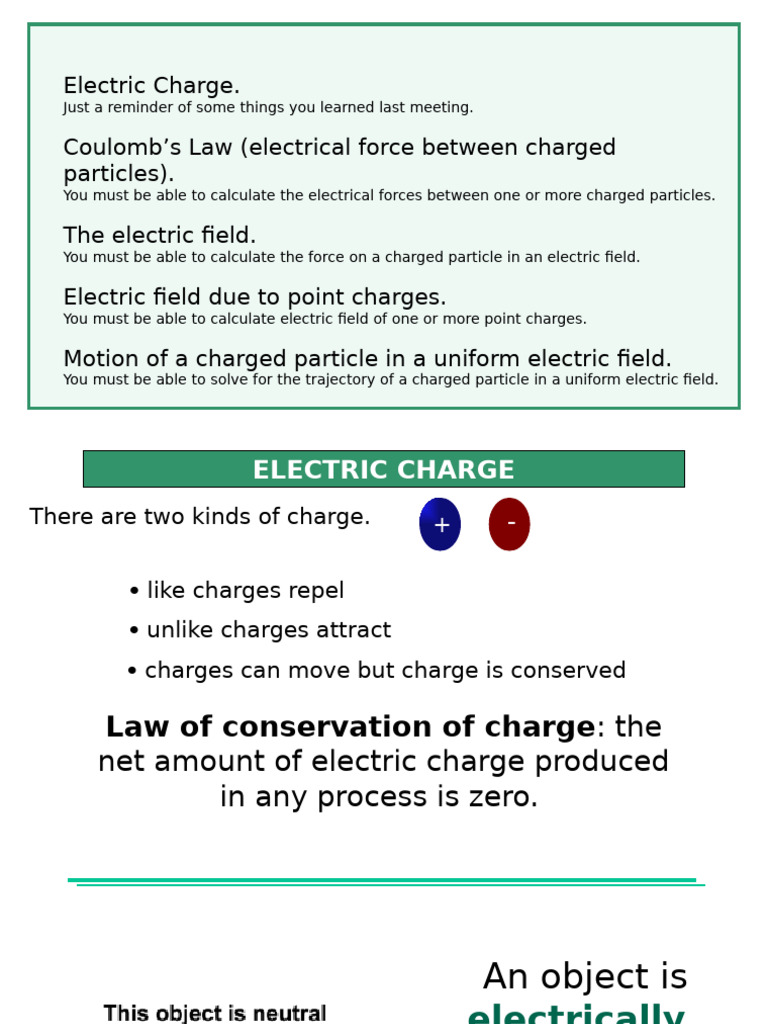 Understanding Electric Charge and Forces | PDF | Electric Charge | Electron