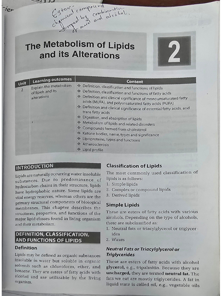Lipids Biochemistry of Lipid | PDF