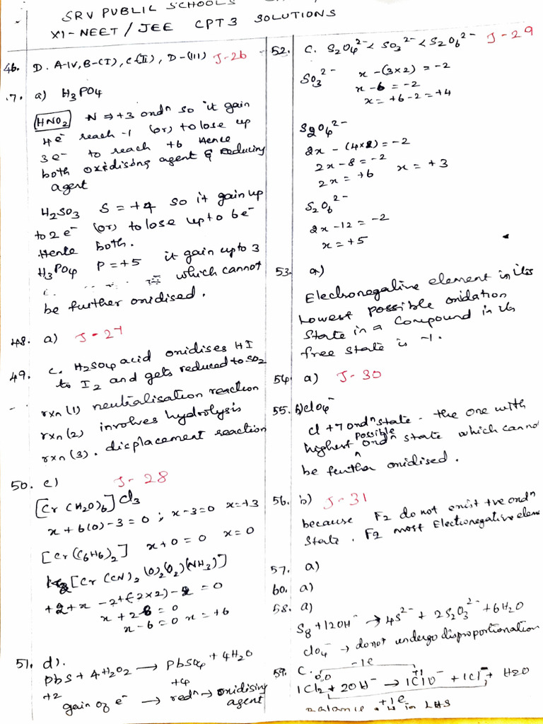 XI CPT 3 CHE | PDF