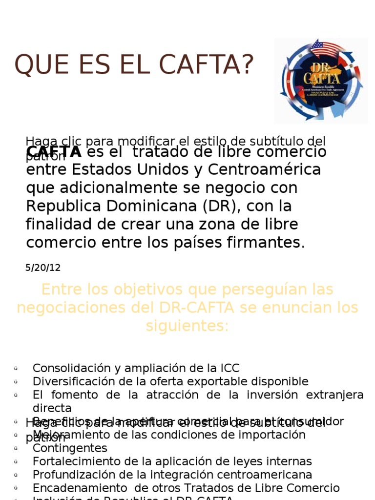 DR-CAFTA: Tratado y Beneficios para Nicaragua | PDF | Centroamérica ...