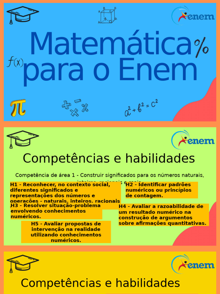 Matemática para o Enem: Competências e Habilidades | PDF ...