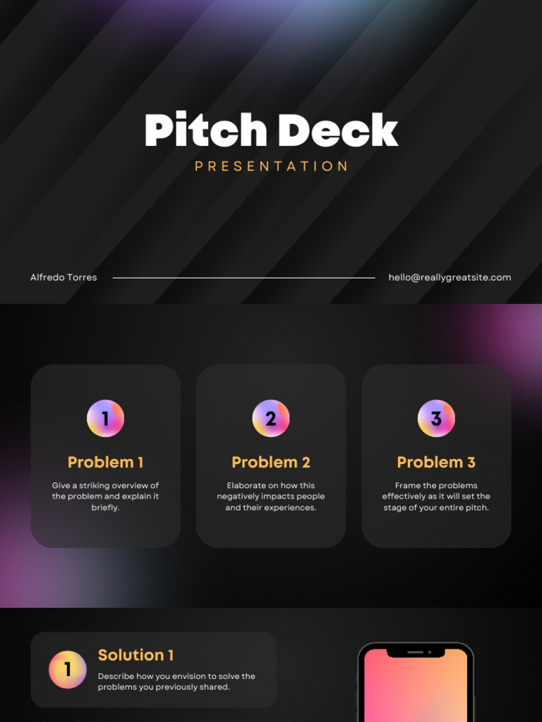 Pitch Deck Overview and Solutions | PDF