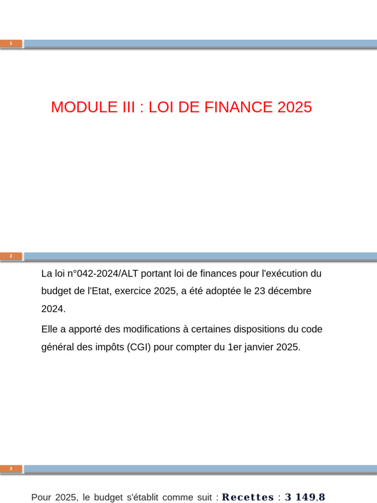 Loi de finances 2025 : mesures fiscales clés | PDF | Impôts | Taxe sur ...