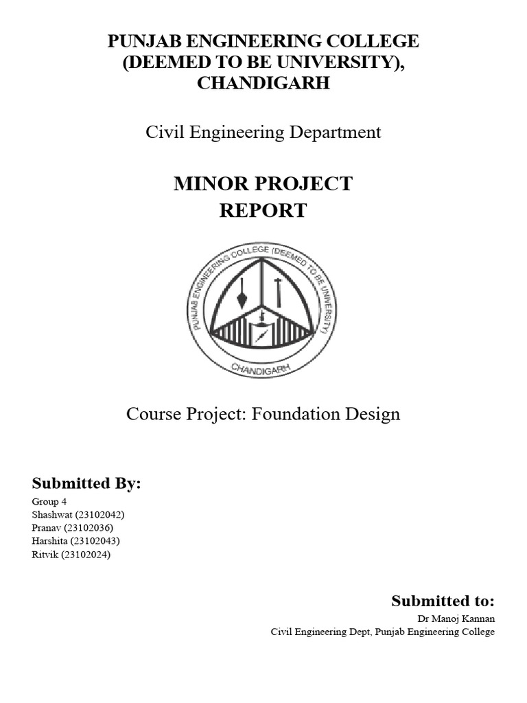 Foundation Design Project Report | PDF