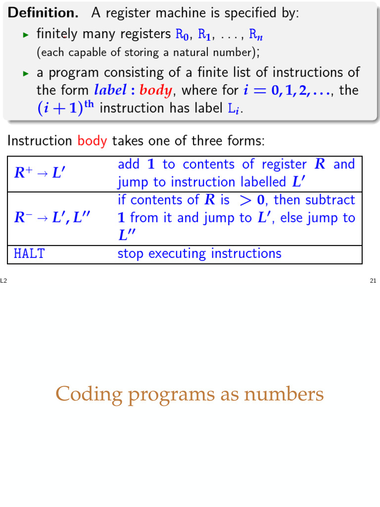 Register Machine Computability Explained | PDF