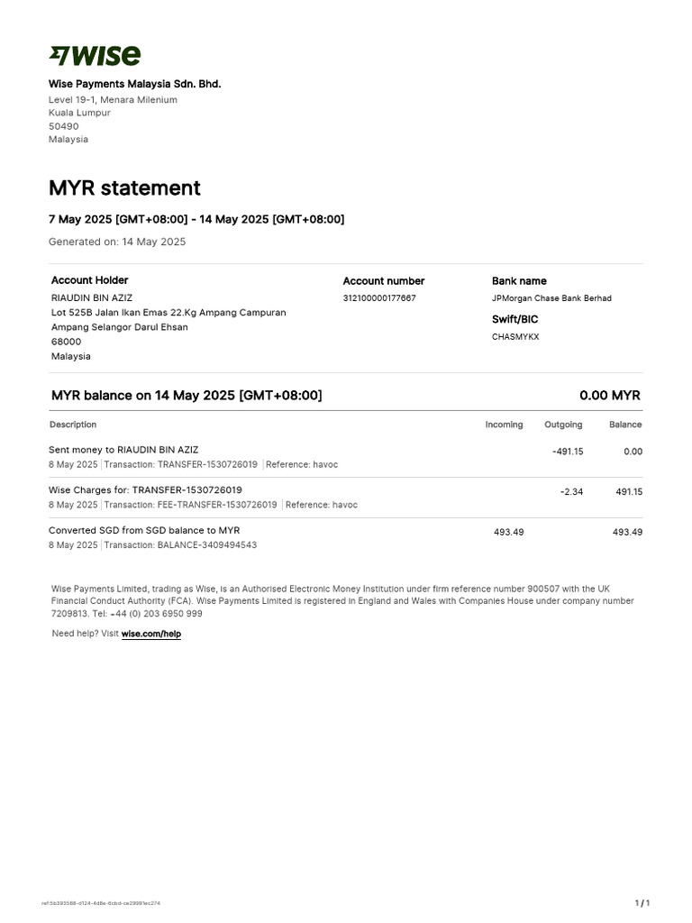 Balance Statement | PDF