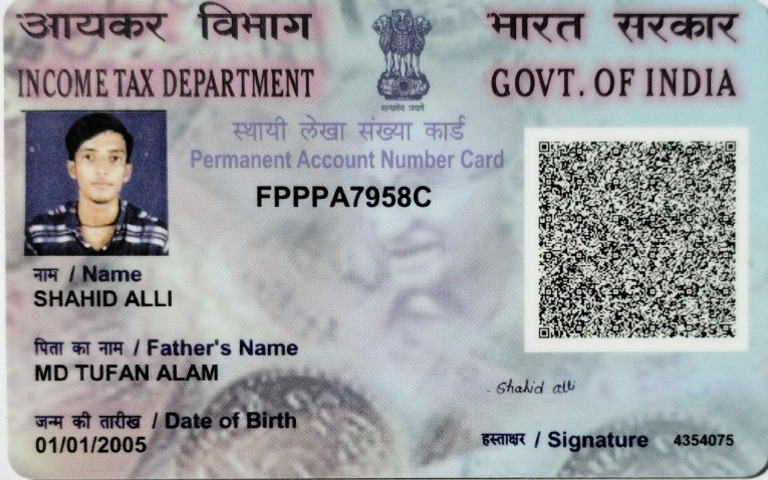 Pan Card Shahid Alli | PDF