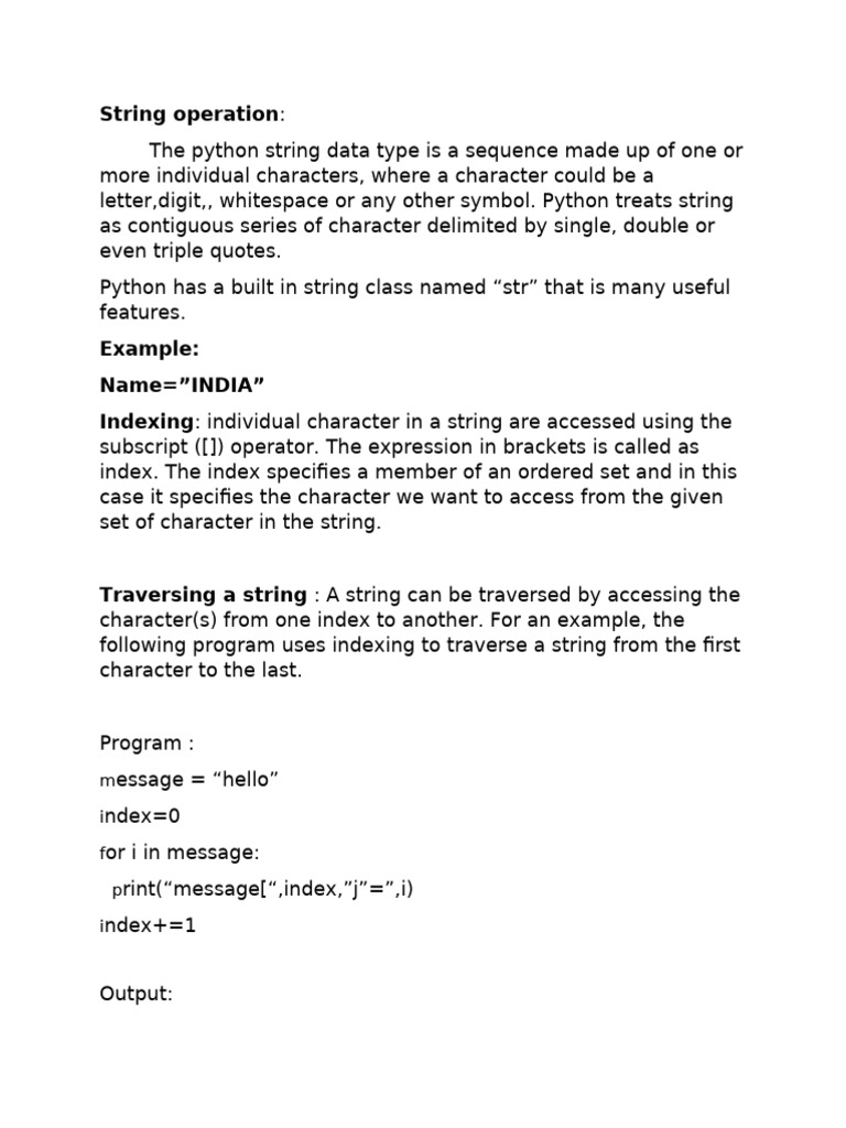Python String Operations Explained | PDF